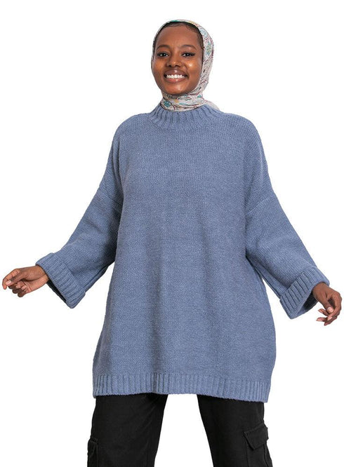 Light Jeans Over Size Pullover - Khotwh